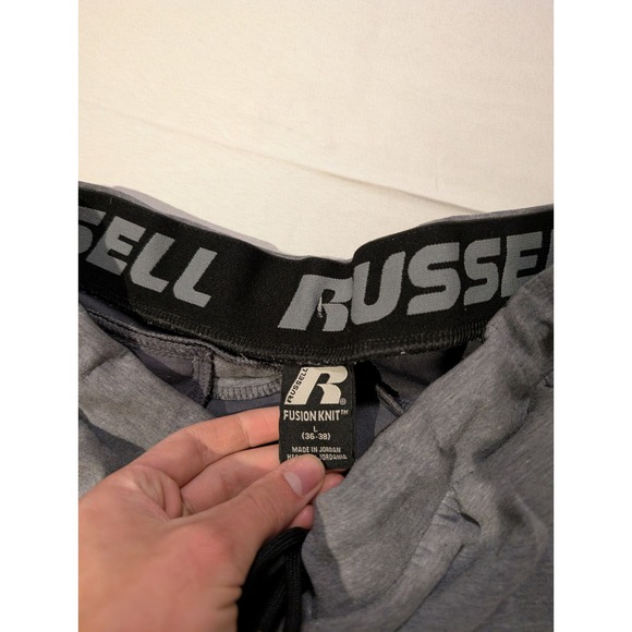 Russell Athletic Men's Large Fusion Knit Jogger Sweatpants Gray Active Athletic - Picture 5 of 8